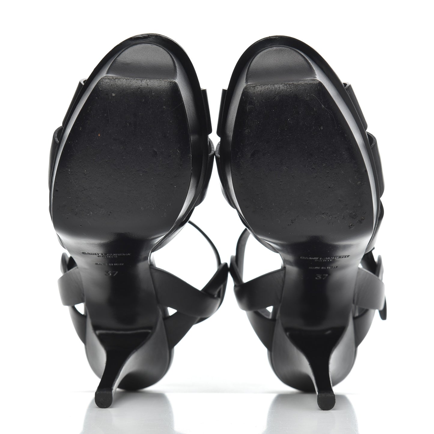 Calfskin Tribute 75 Platform Sandals 37 Black