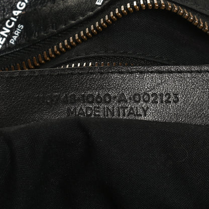 Balenciaga Veau Allover Logo Classic Hardware City Black White 7 of 12