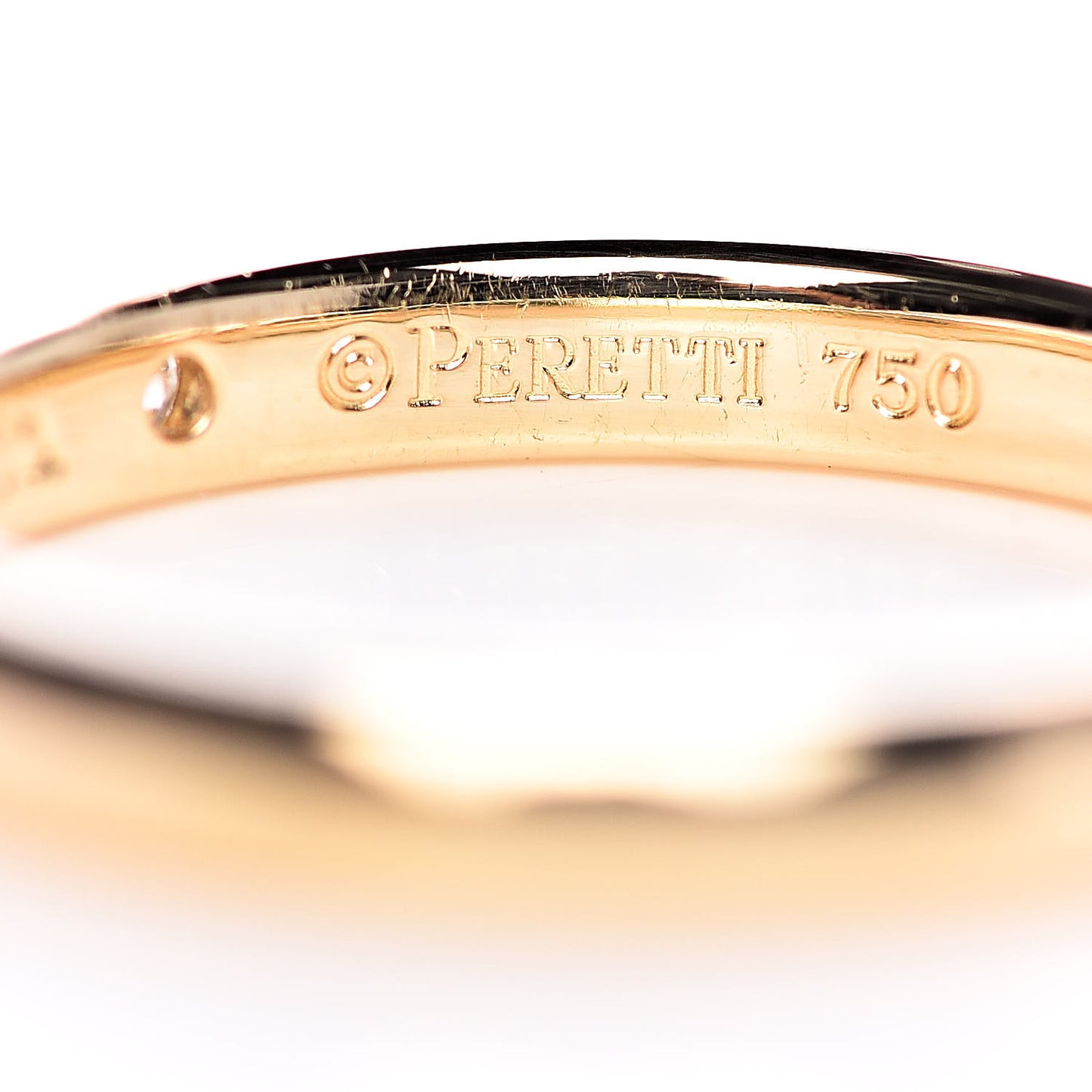 18K Yellow Gold Diamond Elsa Peretti Band Ring 52 6