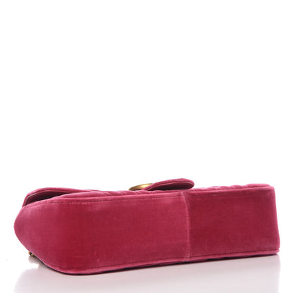 Gucci Velvet Matelasse Small GG Marmont Shoulder Bag Light Raspberry Rose 4 of 7