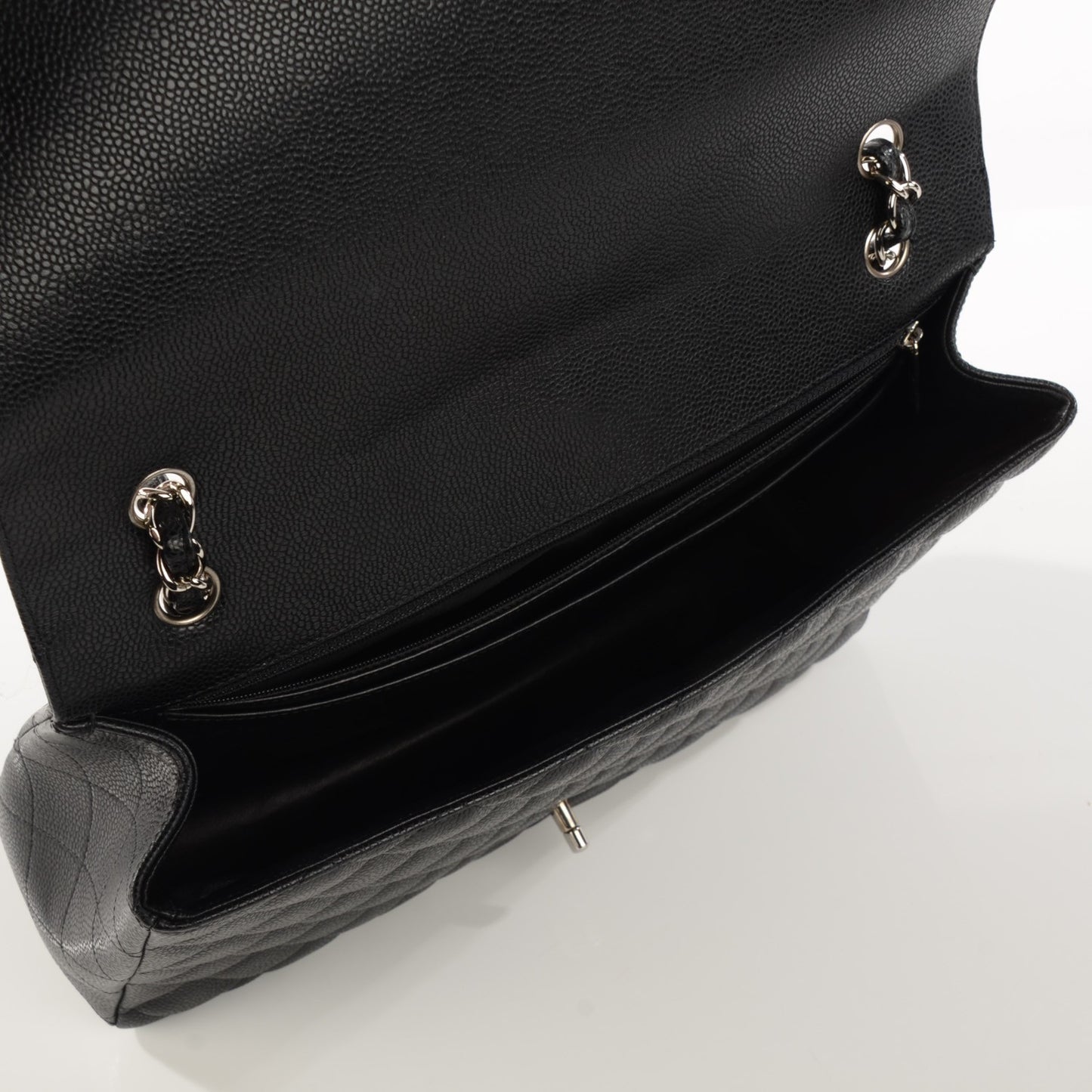Caviar Quilted Maxi Single Flap Black