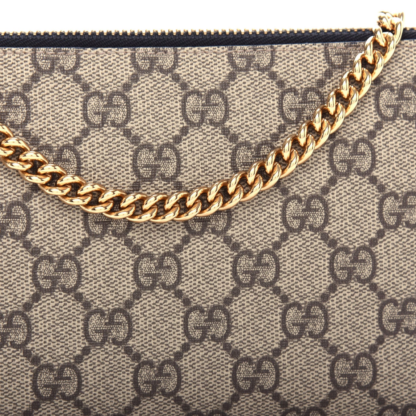 GG Supreme Monogram Wrist Wallet Black