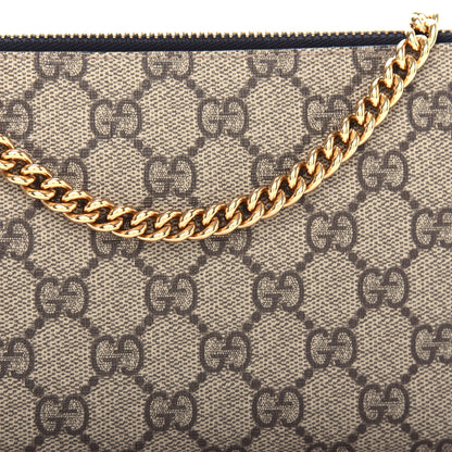Gucci GG Supreme Monogram Wrist Wallet Black 10 of 11