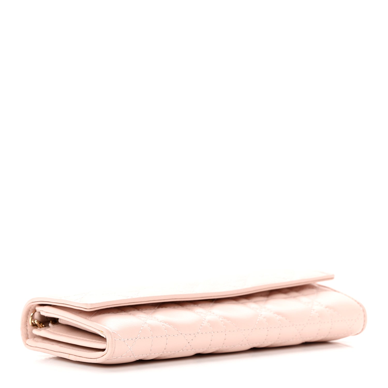 Christian Dior Lambskin Cannage Lady Dior Rendezvous Wallet On Chain Light Pink 4 of 14