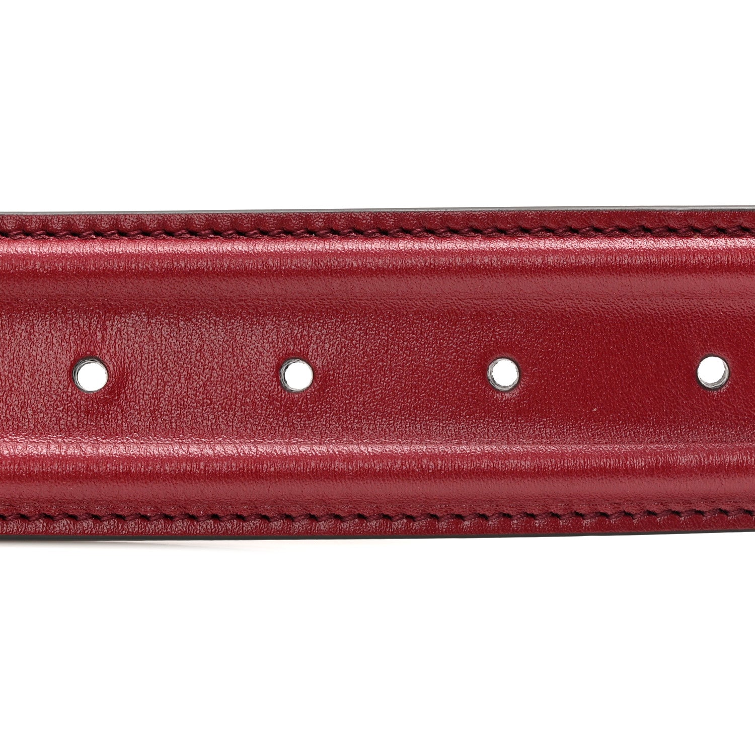 Gucci Ciny Lux Calfskin Patterned Double G 40mm Belt 85 34 Rubicund 3 of 5