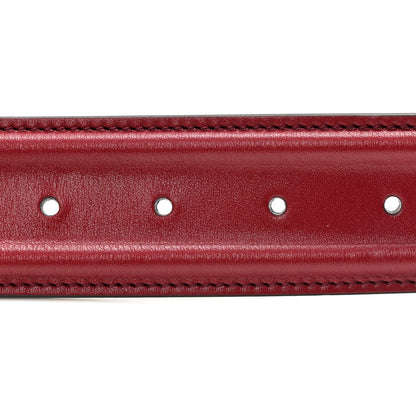 Gucci Ciny Lux Calfskin Patterned Double G 40mm Belt 85 34 Rubicund 3 of 5