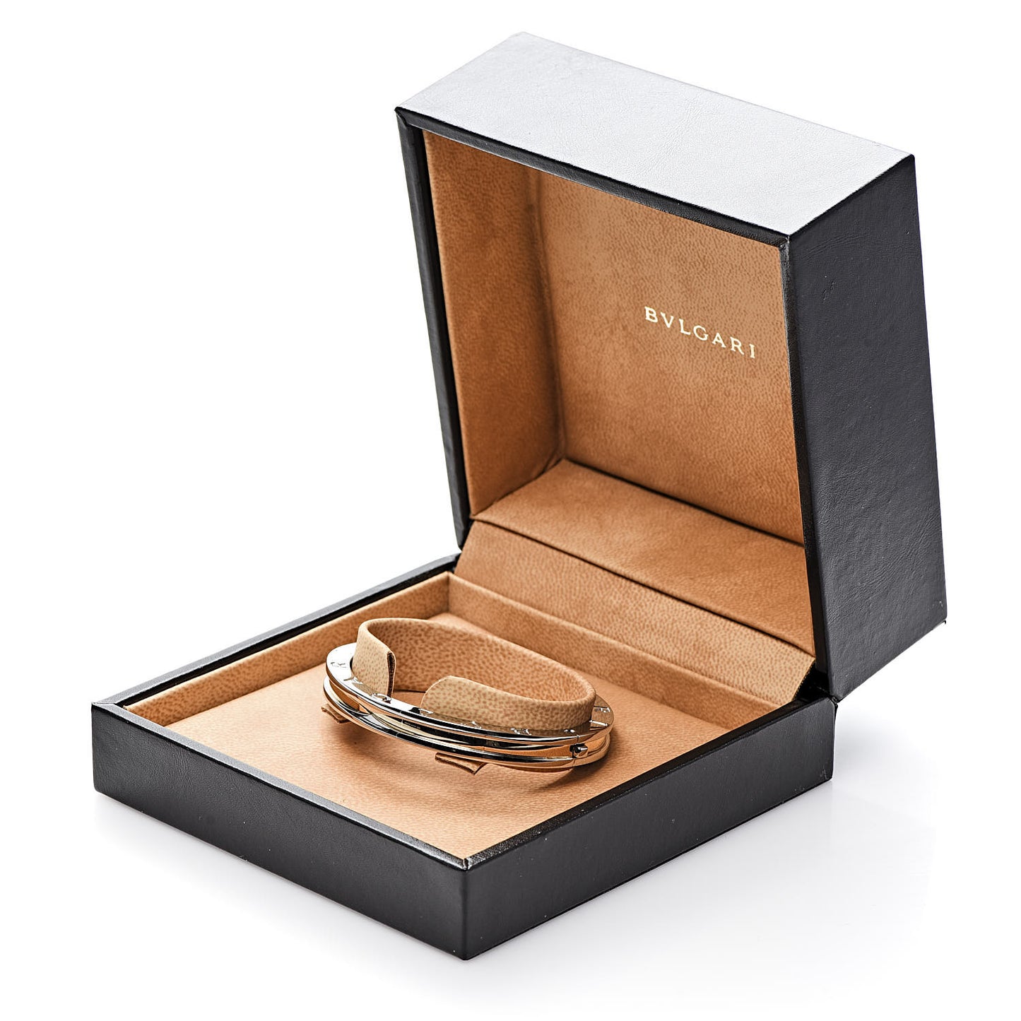 18K Yellow Gold Stainless Steel B.Zero1 Bangle Bracelet