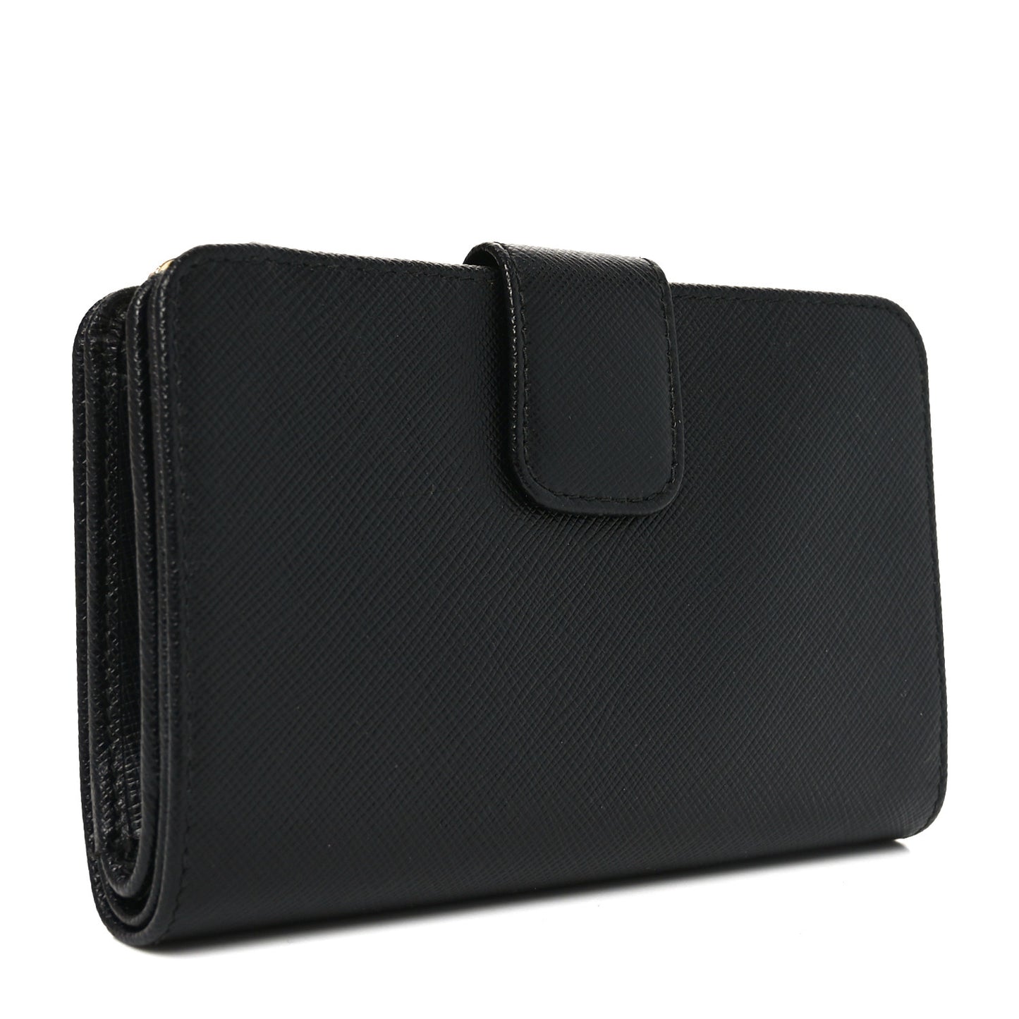 Saffiano Metal Compact Wallet Black
