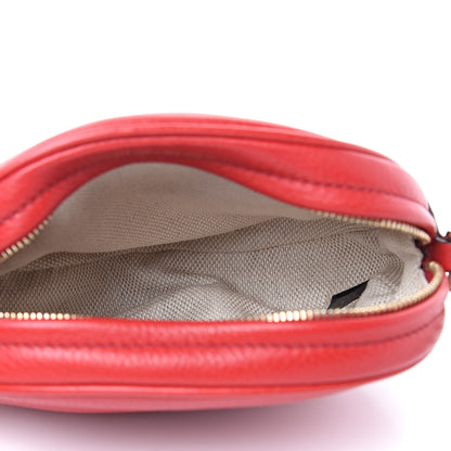 Gucci Pebbled Calfskin Mini Soho Chain Bag Tabasco Red 5 of 11