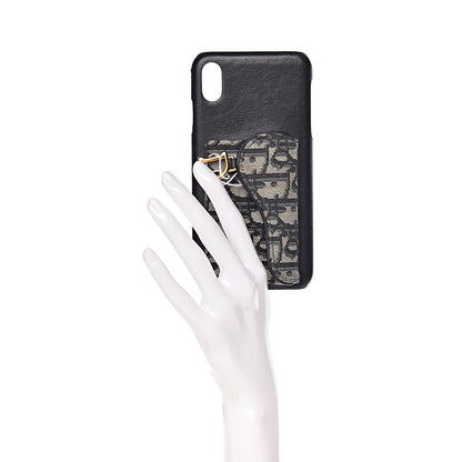 Christian Dior Oblique Calfskin Saddle iPhone XS Max Case Blue 2 of 7