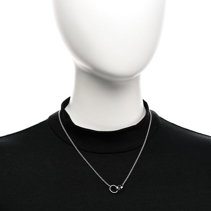 Cartier 18K White Gold Interlocking LOVE Necklace 2 of 5