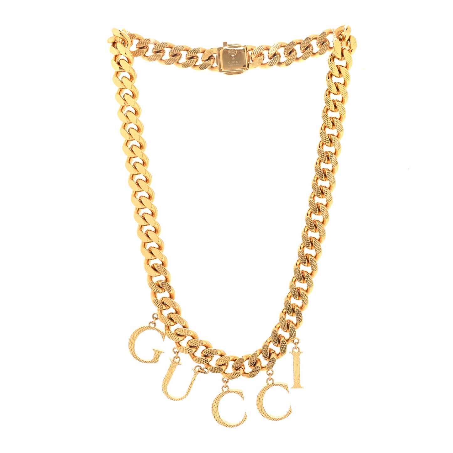 Script Choker Necklace Gold