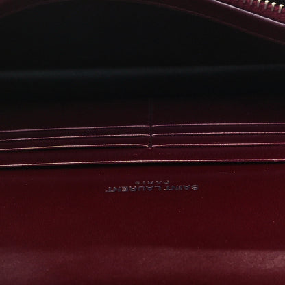 Saint Laurent Velvet Crystal Monogram Kate Tassel Shoulder Bag Rouge Legion 5 of 8