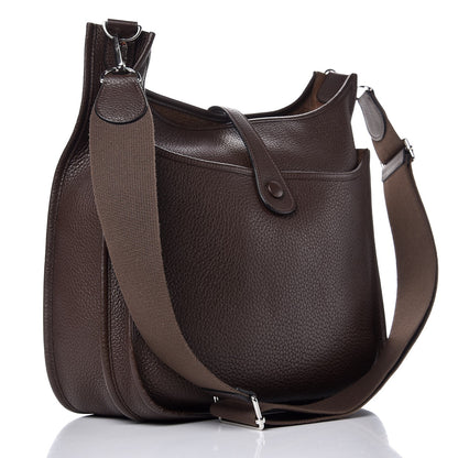 Hermes Taurillon Clemence Evelyne III GM Chocolate 3 of 7