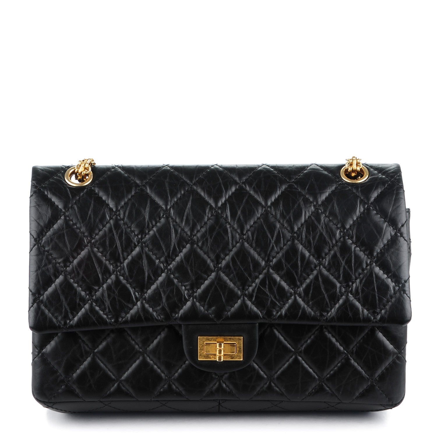 Chanel Aged Calfskin Quilted 2.55 Reissue 225 Flap Black 1 of 7