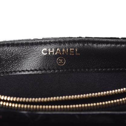 Chanel Velvet Quilted Small Clutch With Chain Black 6 of 9