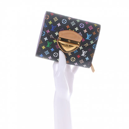 Louis Vuitton Monogram Multicolor Joey Wallet Black Violet 2 of 8