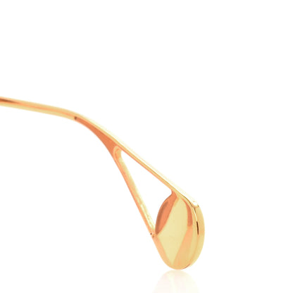 Gucci Metal Square Frame Sunglasses GG0436S Gold Pink 8 of 10