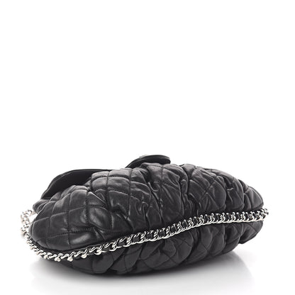 Chanel Washed Lambskin Quilted Medium Chain Around Messenger Black 4 of 10