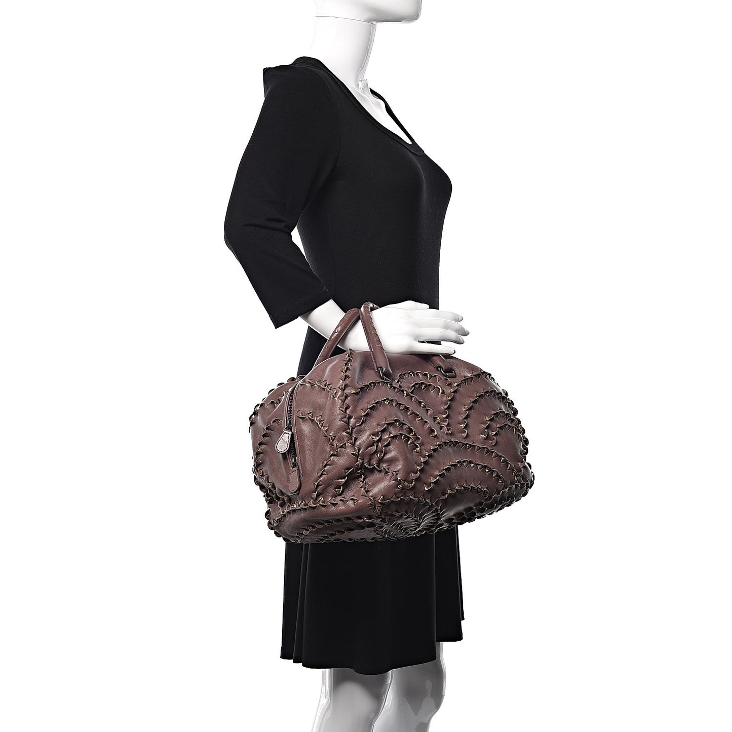 Nappa Karung Intrecciato San Marco Tote Lilac