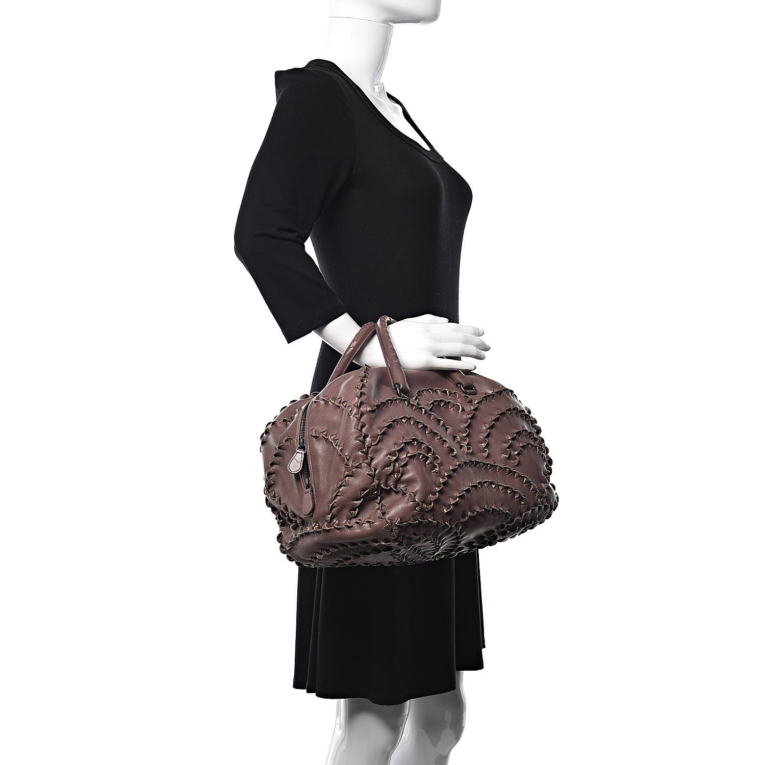 Bottega Veneta Nappa Karung Intrecciato San Marco Tote Lilac 2 of 9