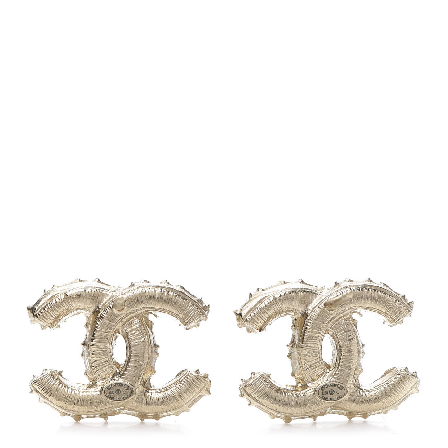 Pearl CC Camellia Express Stud Earrings Gold