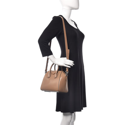 Givenchy Shiny Lord Calfskin Mini Antigona Dark Beige 2 of 10