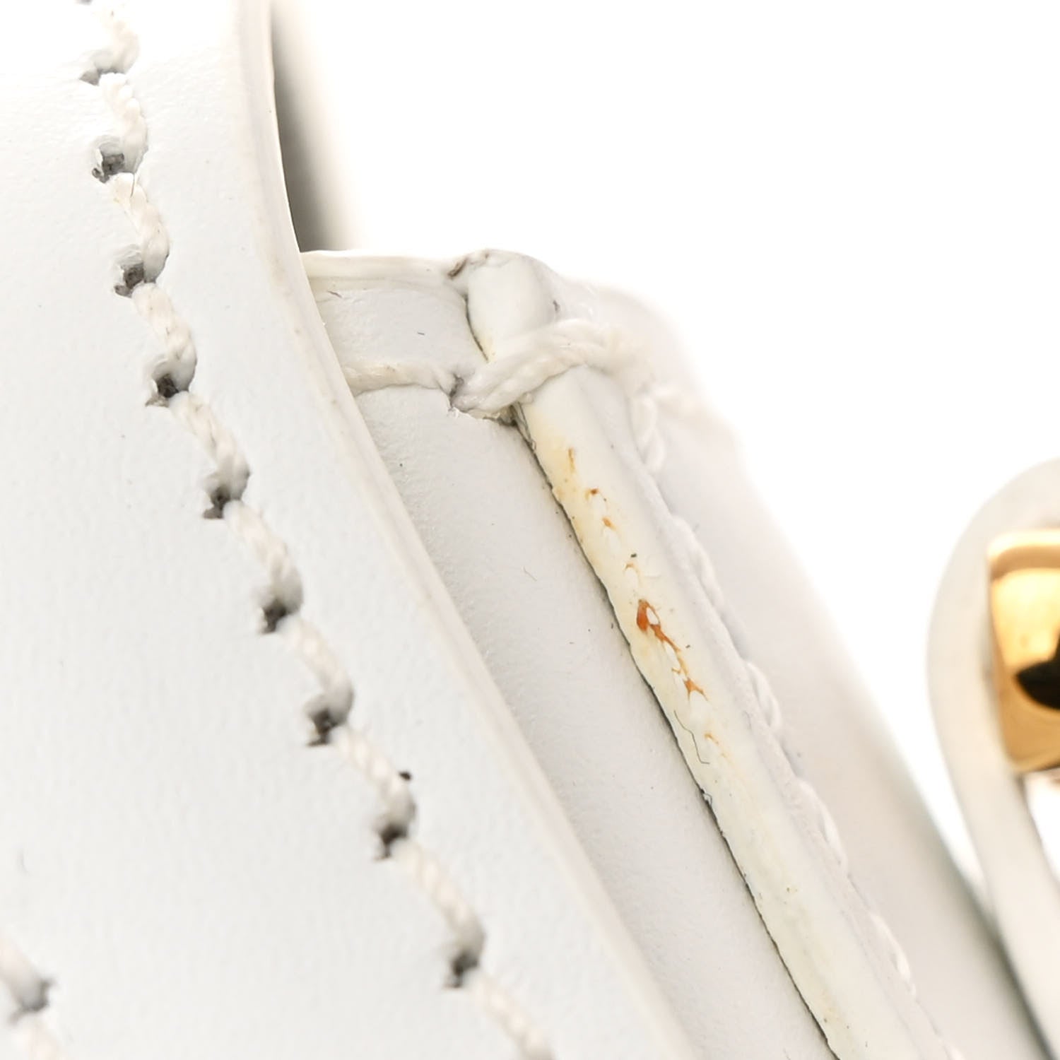 Versace Calfskin Medium Greca Goddess Shoulder Bag White 11 of 12