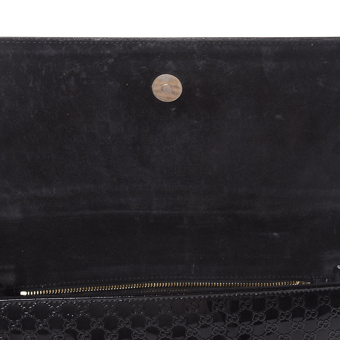Patent Microguccissima Medium Broadway Clutch Black