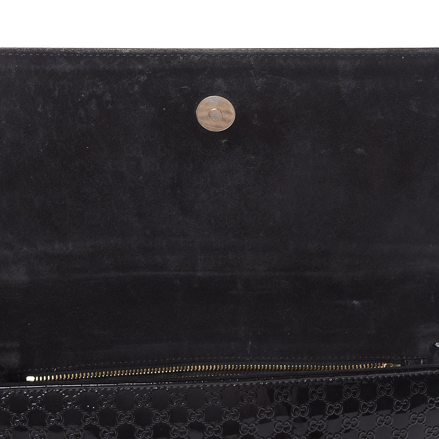 Gucci Patent Microguccissima Medium Broadway Clutch Black 10 of 10