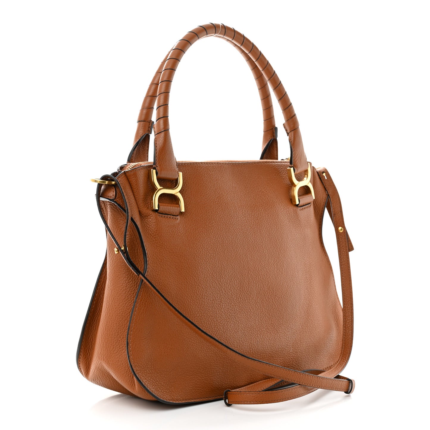 Calfskin Medium Marcie Satchel Tan