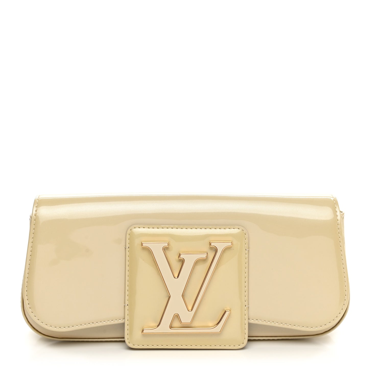 Patent Sobe Clutch Blanc Corail