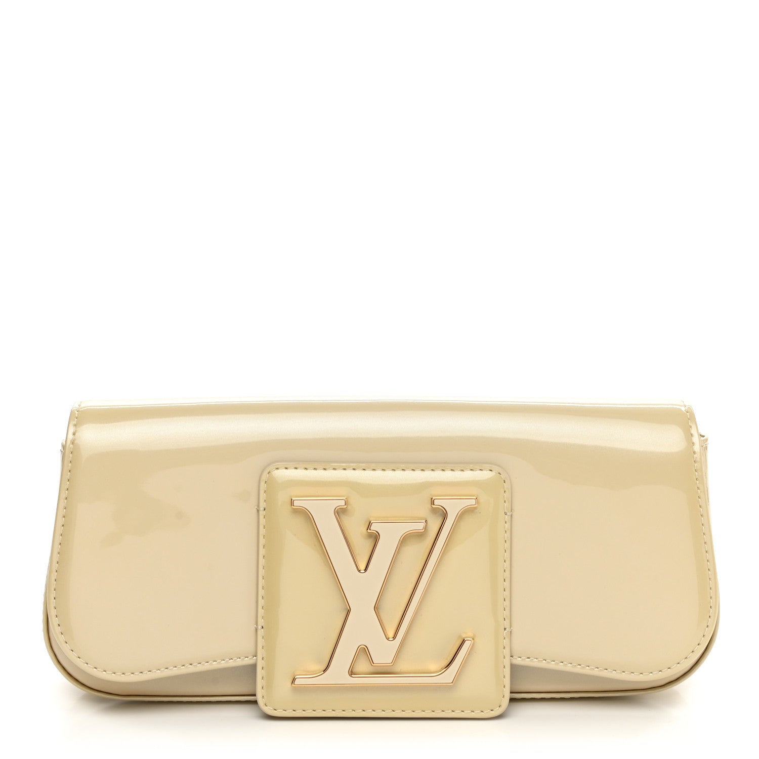 Louis Vuitton Patent Sobe Clutch Blanc Corail 1 of 7