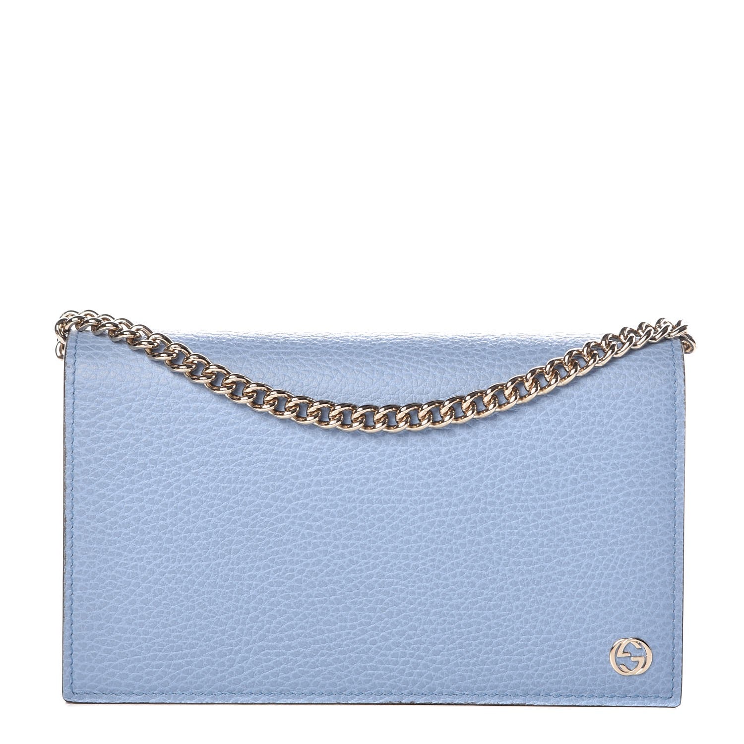 Gucci Dollar Calfskin Medium Betty Chain Wallet Mineral Blue 1 of 8