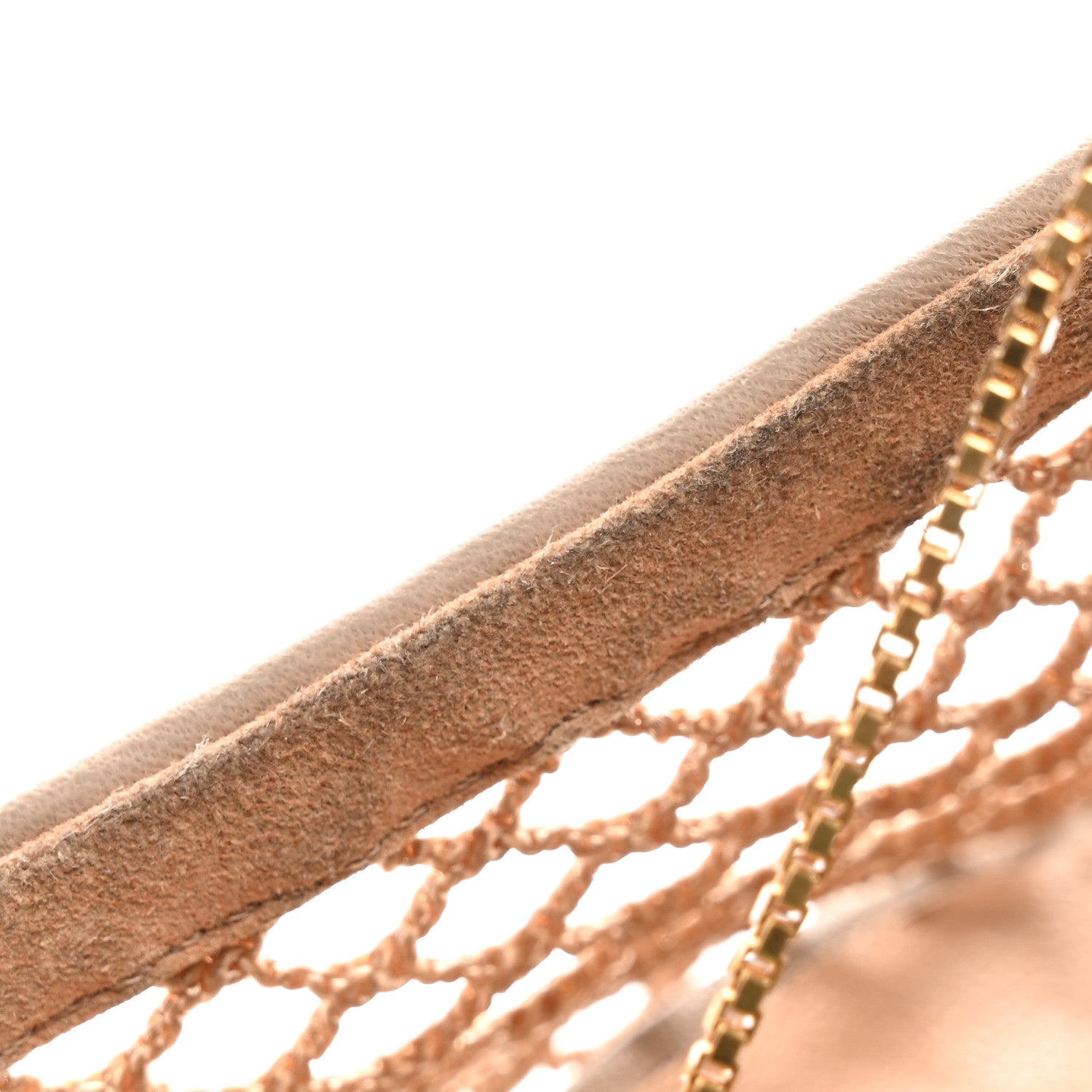 Bottega Veneta Mesh Calfskin Chain Stretch Pumps 37 Beige 8 of 10