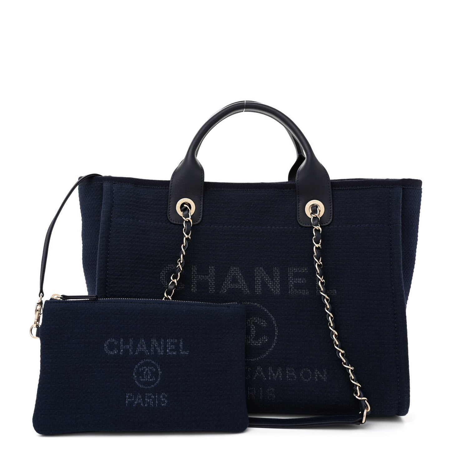 Mixed Fibers Small Deauville Tote Navy