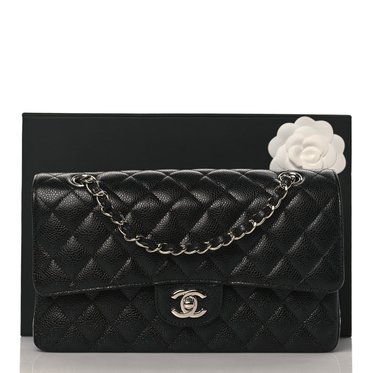 Chanel Caviar Quilted Medium Double Flap Black 10 of 10