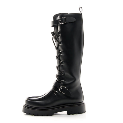 Hermes Calfskin Landscape Boots 38 Black 1 of 9