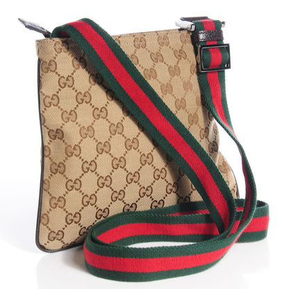 Gucci Monogram Web Small Flat Messenger Bag Dark Brown 3 of 7