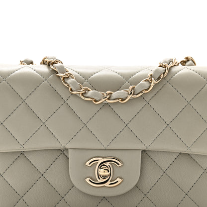 Chanel Lambskin Quilted Mini Rectangular Flap Grey 8 of 10