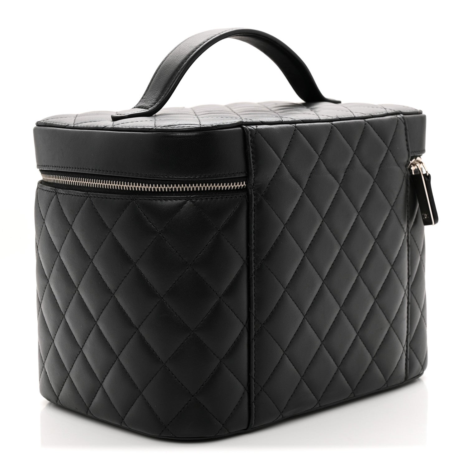 Chanel Lambskin Quilted Large Vanity Pouch Black 3 of 7
