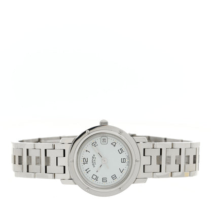 Hermes Stainless Steel 24mm Clipper Quartz Watch White 2 of 4