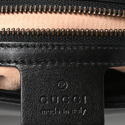 Gucci Calfskin Matelasse Medium GG Marmont Top Handle Shoulder Bag Black 6 of 10