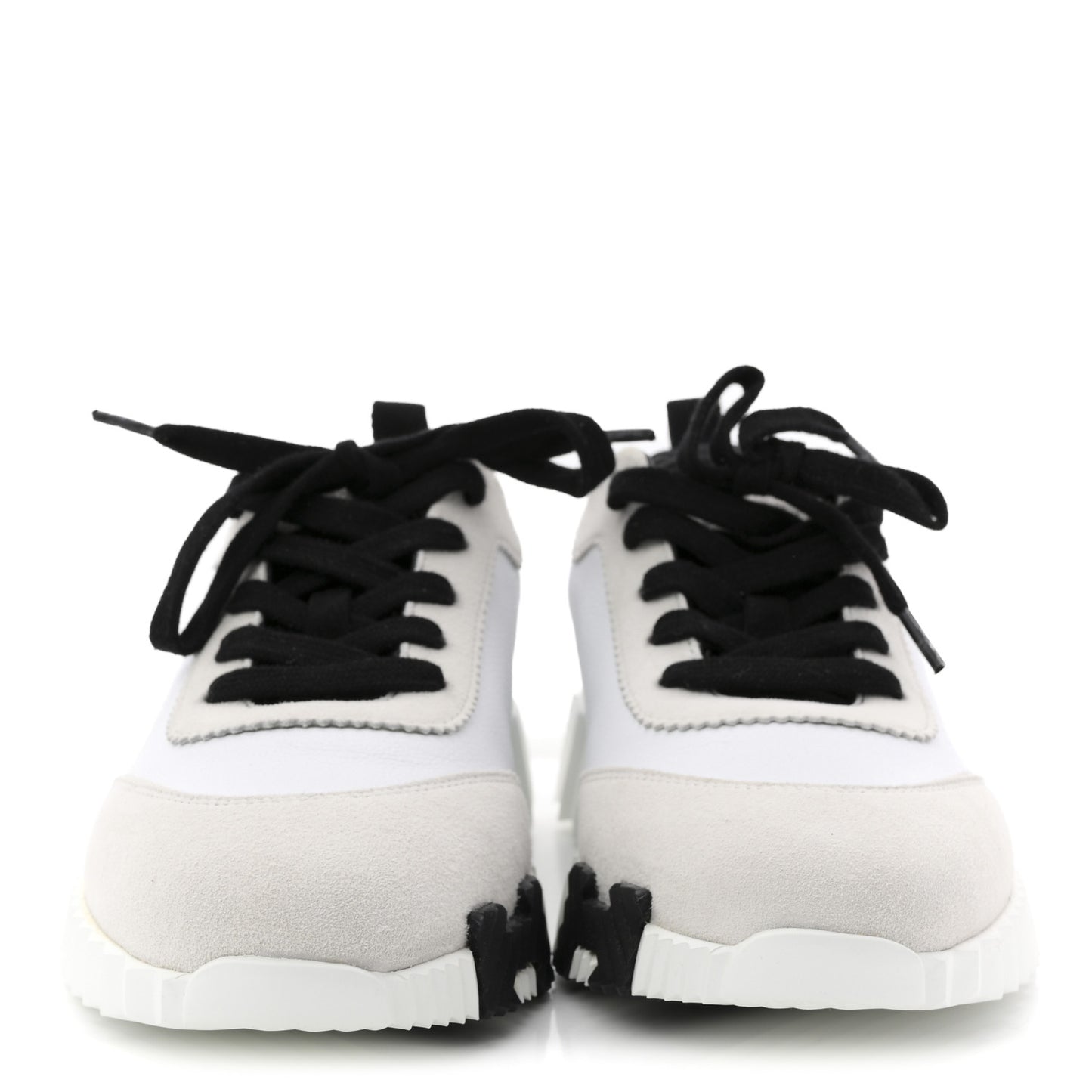 Sport Goatskin Suede Goatskin Bouncing Sneakers 38.5 White Black