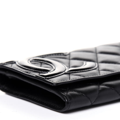 Chanel Calfskin Quilted Cambon Flap Wallet Black 8 of 13