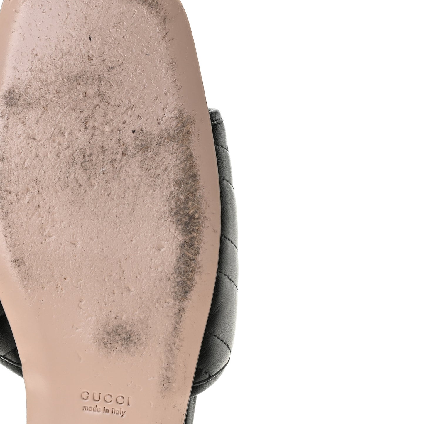 Nappa Matelasse GG Marmont Flat Slide Sandals 39.5 Black