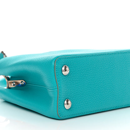 Louis Vuitton Taurillon Capucines BB Turquoise 8 of 14