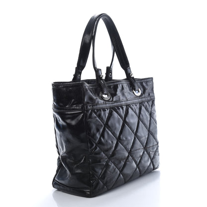 Chanel Vinyl Quilted Large Paris Biarritz Tote Black 3 of 11