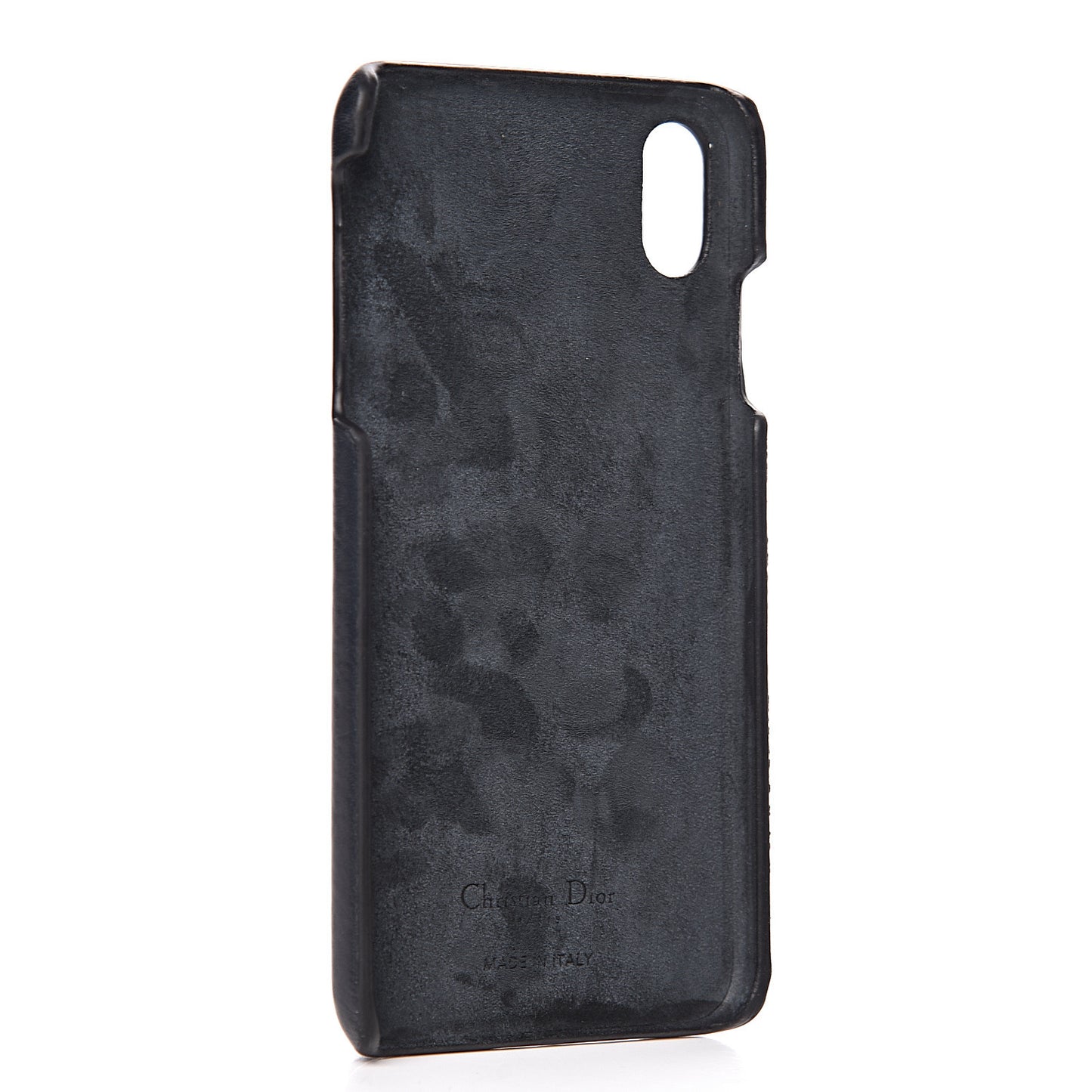 Oblique Calfskin Saddle iPhone XS Max Case Blue