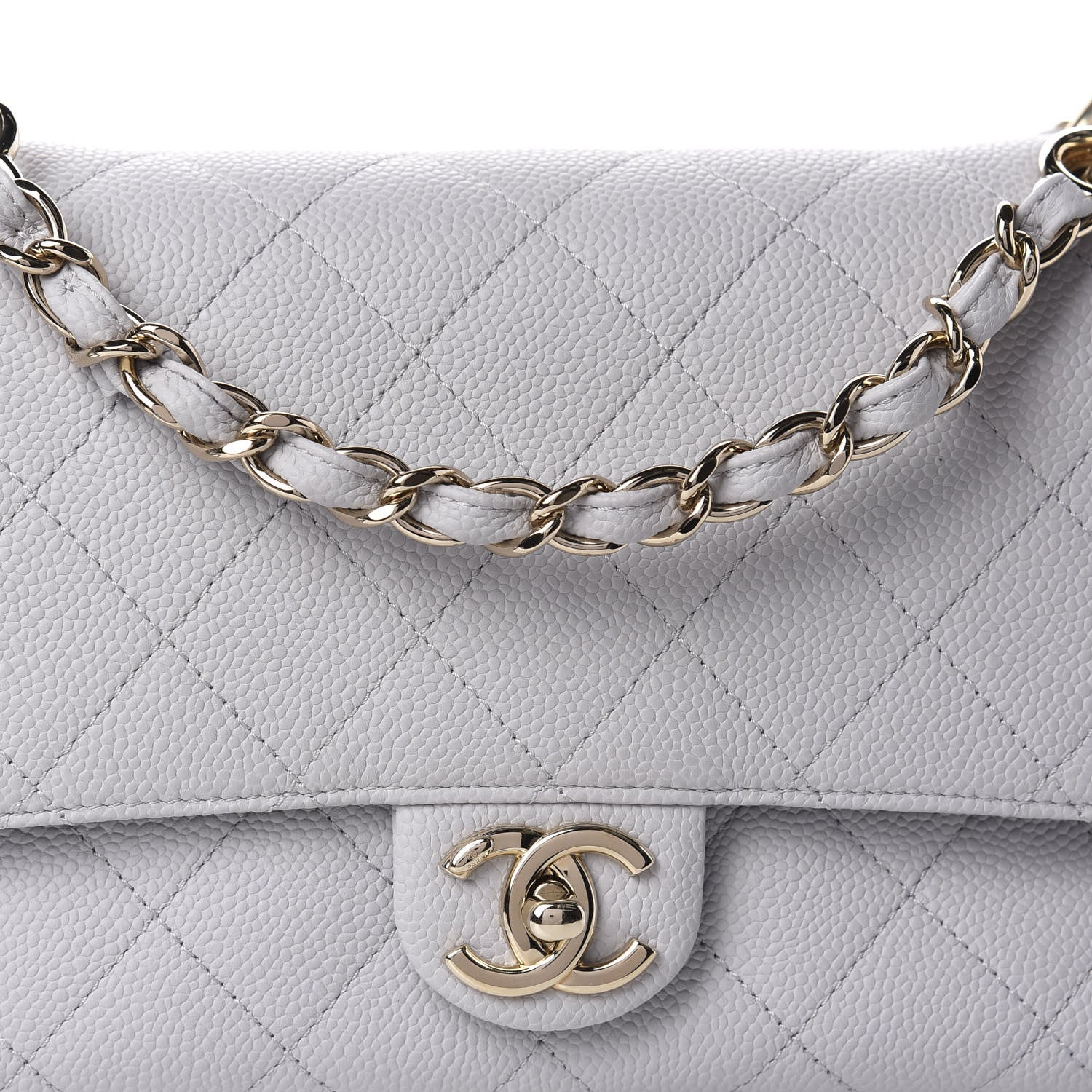 Chanel Caviar Quilted City Walk Flap Light Grey 11 of 11